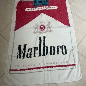 Marlboro Red and White Towel